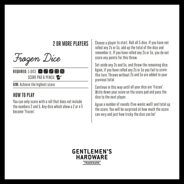 Gentlemen's Hardware Campfire Games