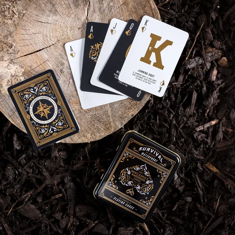 Gentlemen's Hardware Survival Playing Cards In Tin