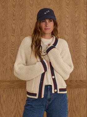 Rylee + Cru Inc. COLLEGIATE CARDIGAN | NATURAL