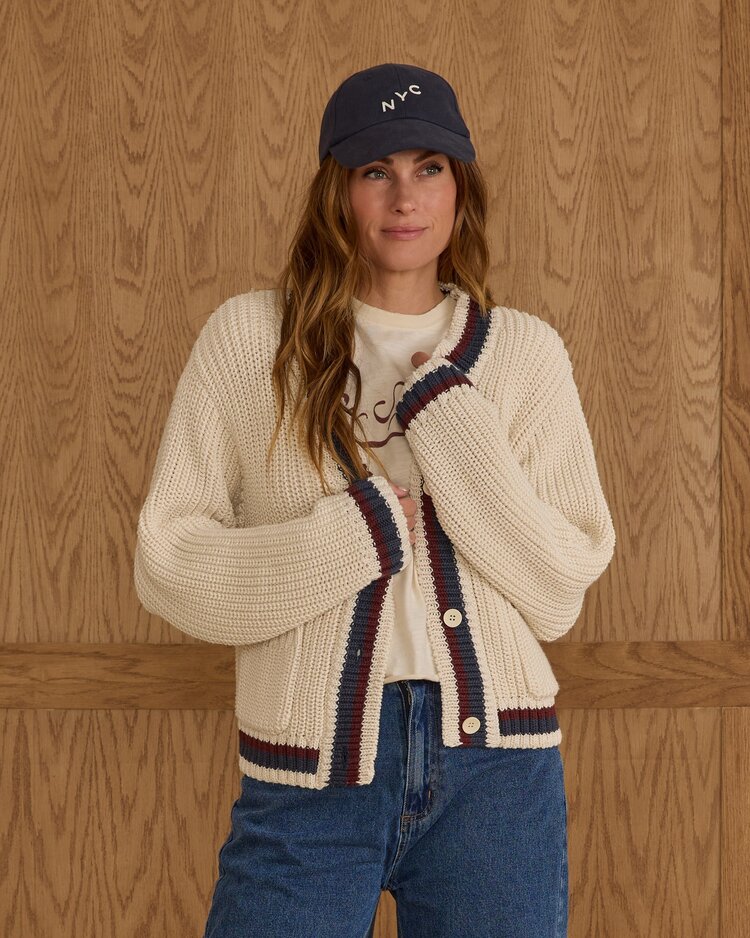 Rylee + Cru Inc. COLLEGIATE CARDIGAN | NATURAL