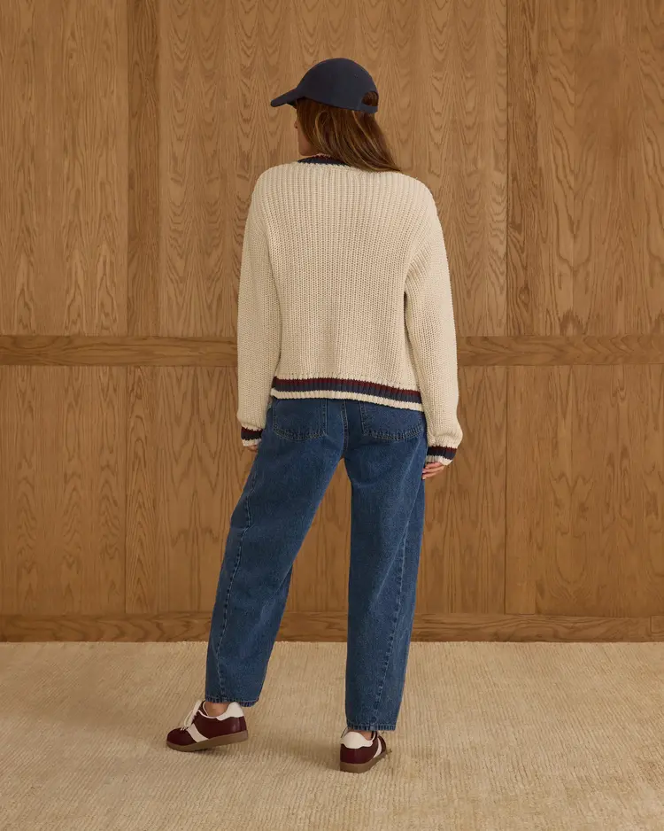 Rylee + Cru Inc. COLLEGIATE CARDIGAN | NATURAL