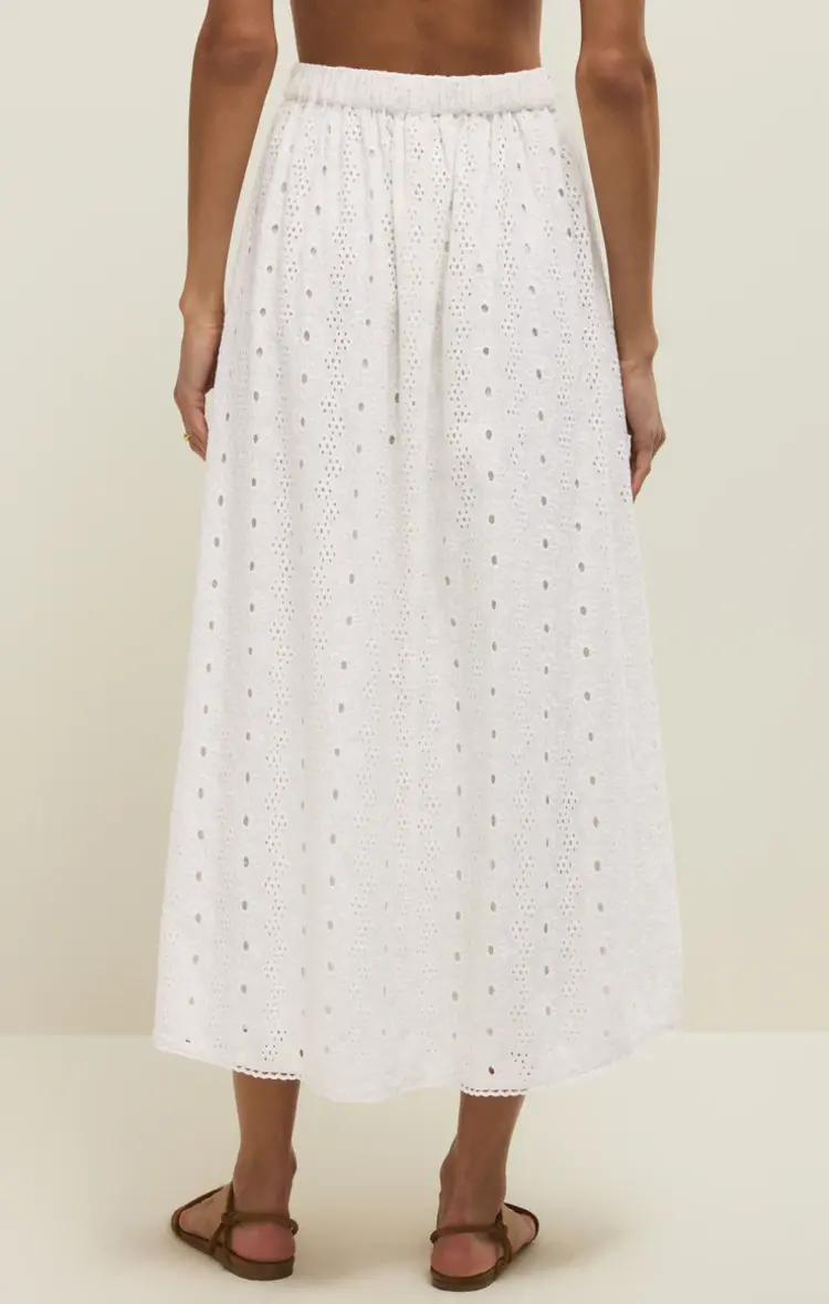Z Supply Bria Eyelet Skirt White
