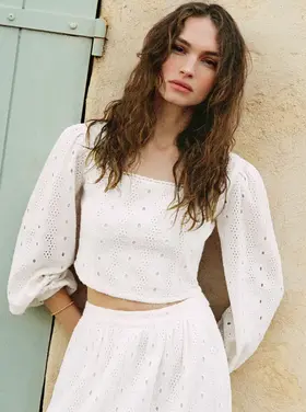 Z Supply Bria Eyelet Top