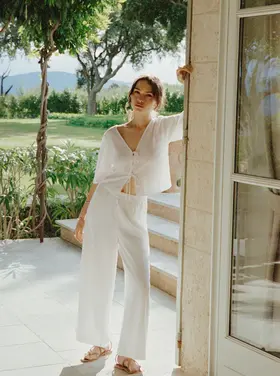 Z Supply Scout Linen Pant White