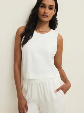 Z Supply Sloane Linen Top White