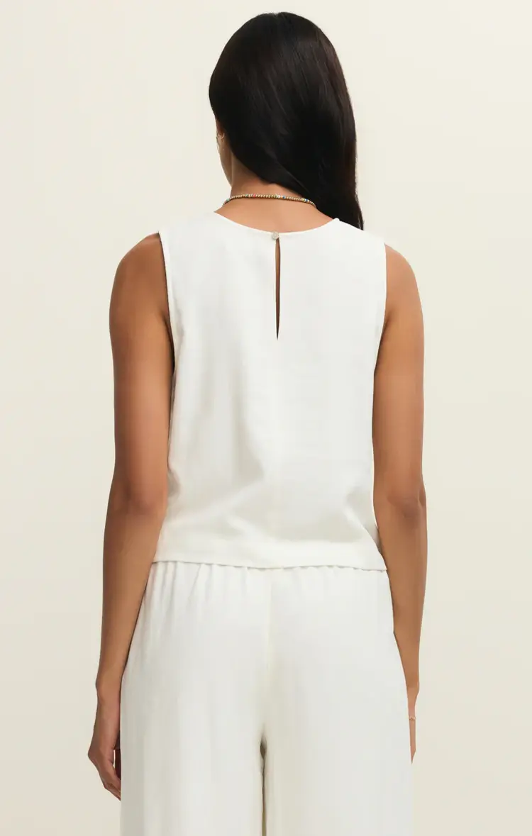 Z Supply Sloane Linen Top White