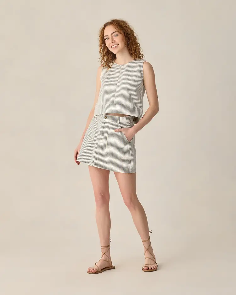 Rylee + Cru LLC TENNESSEE MINI SKIRT | RAILROAD STRIPE