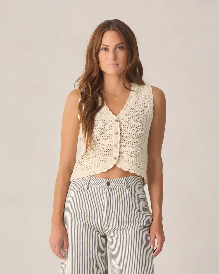 Rylee + Cru LLC KNIT VEST | NATURAL