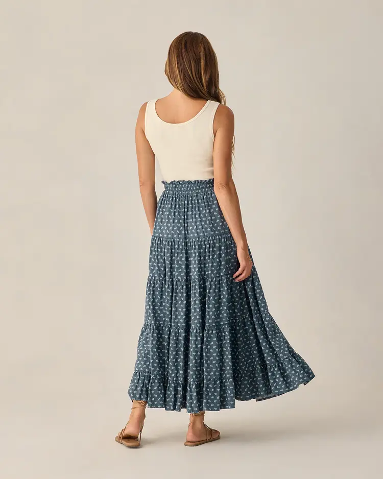 Rylee + Cru LLC RUFFLE TIERED MAXI SKIRT | DITSY