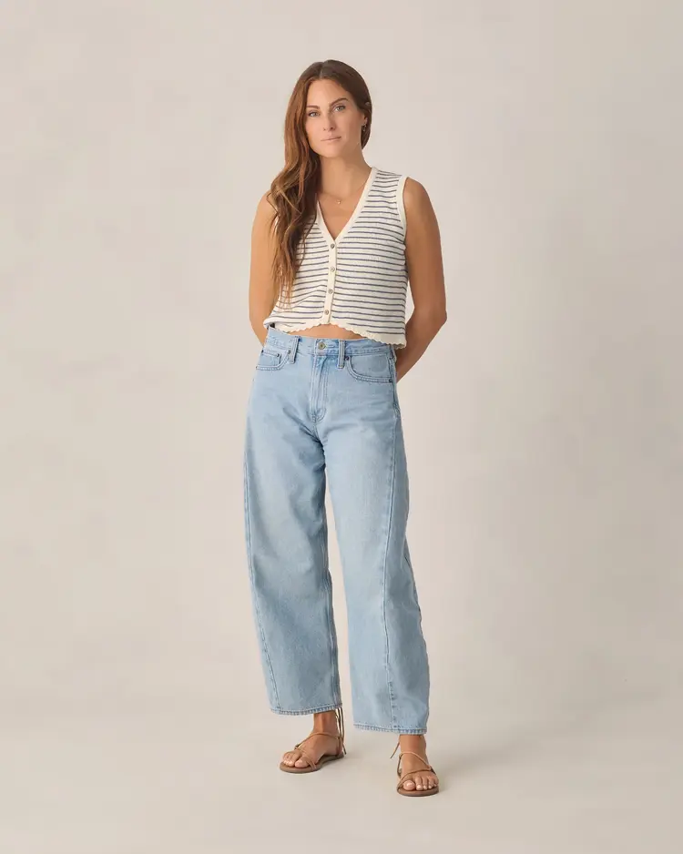 Rylee + Cru LLC KNIT VEST | MARINE STRIPE