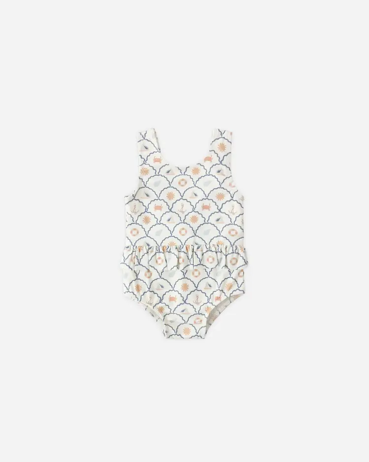 Rylee + Cru LLC SKIRTED ONE-PIECE || NAUTICAL