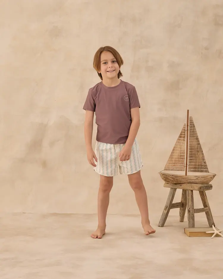 Rylee + Cru LLC SWIM TRUNK || WAVE STRIPE