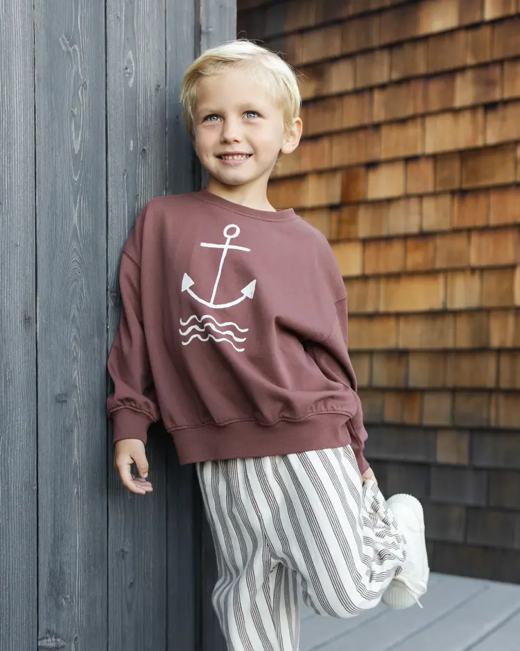 Rylee + Cru LLC RELAXED SWEATSHIRT || ANCHOR