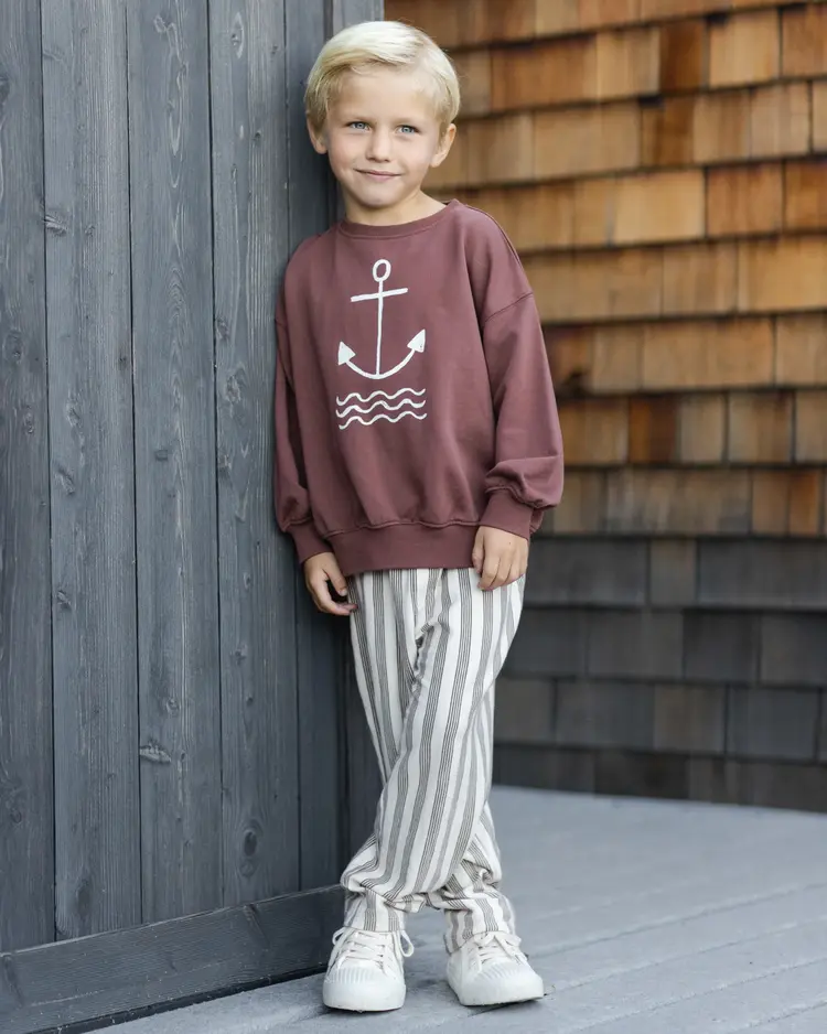 Rylee + Cru LLC RORY PANT || BROWN STRIPE