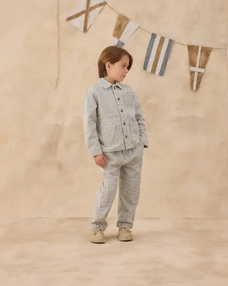 Rylee + Cru LLC DENIM JACKET || RAILROAD STRIPE