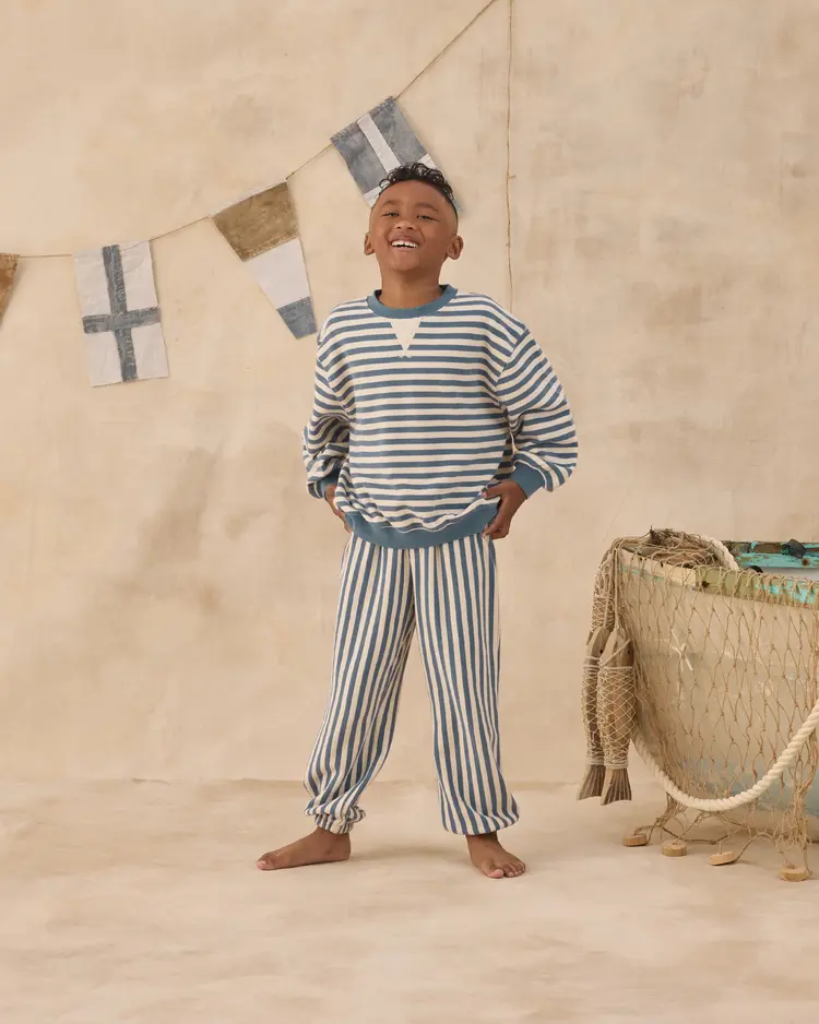 Rylee + Cru LLC RELAXED JOGGER || MARINE STRIPE