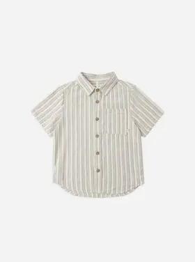 Rylee + Cru LLC COLLARED SHORT SLEEVE SHIRT || NAUTICAL STRIPE