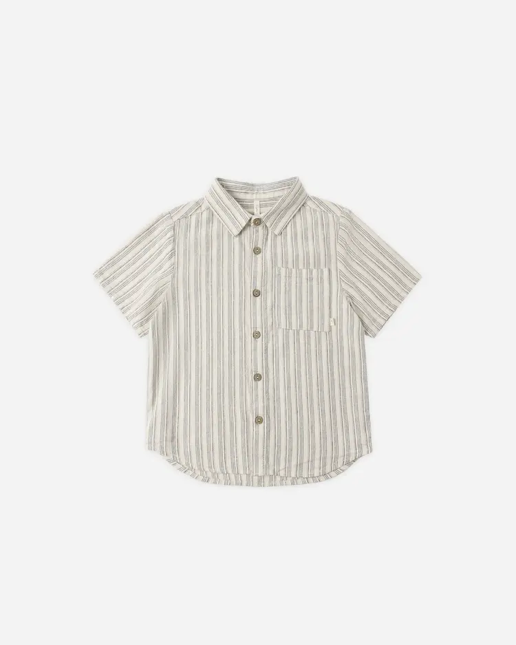 Rylee + Cru LLC COLLARED SHORT SLEEVE SHIRT || NAUTICAL STRIPE