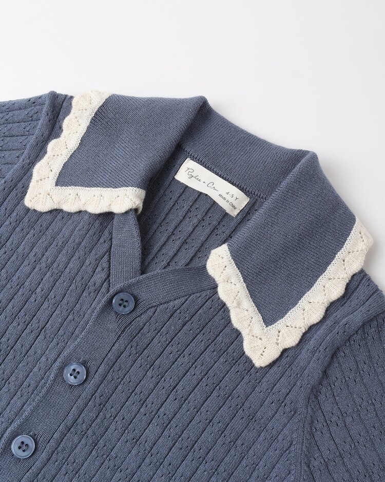 Rylee + Cru LLC SLOANE KNIT TOP || MARINE