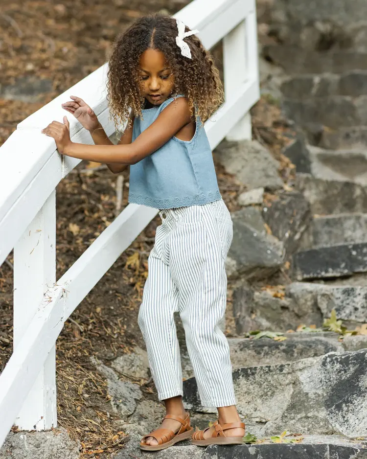 Rylee + Cru LLC BARREL PANT || RAILROAD STRIPE