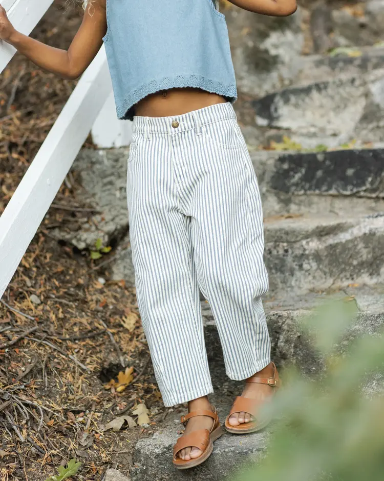 Rylee + Cru LLC BARREL PANT || RAILROAD STRIPE