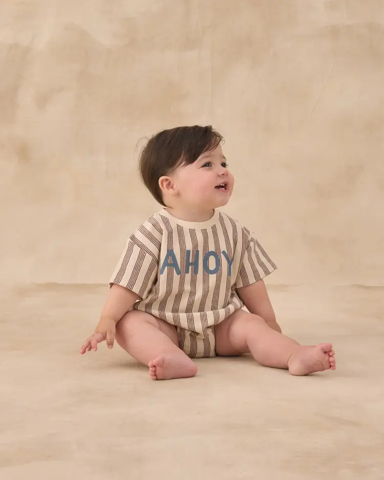 Rylee + Cru LLC RELAXED BUBBLE ROMPER || AHOY
