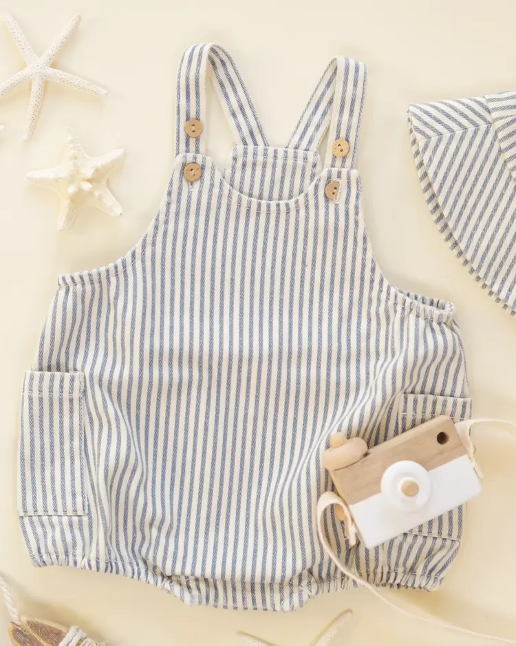 Rylee + Cru LLC LOU ROMPER || RAILROAD STRIPE