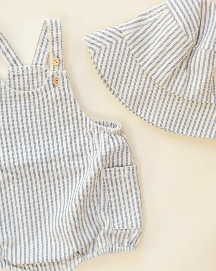 Rylee + Cru LLC LOU ROMPER || RAILROAD STRIPE