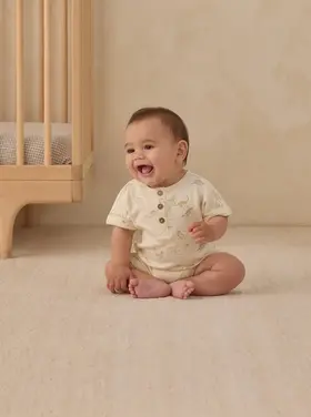 Rylee + Cru LLC SHORT SLEEVE ONE-PIECE || DINOSAUR