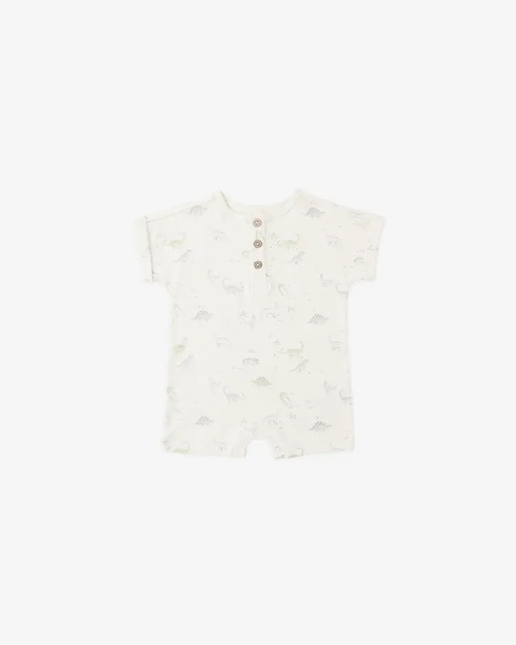 Rylee + Cru LLC SHORT SLEEVE ONE-PIECE || DINOSAUR