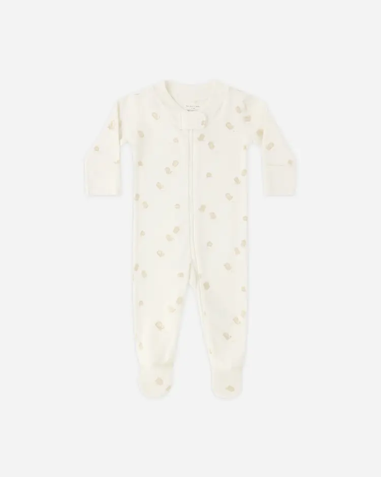 Rylee + Cru LLC ZIP LONG SLEEVE SLEEPER FOOTIE || CHICKS