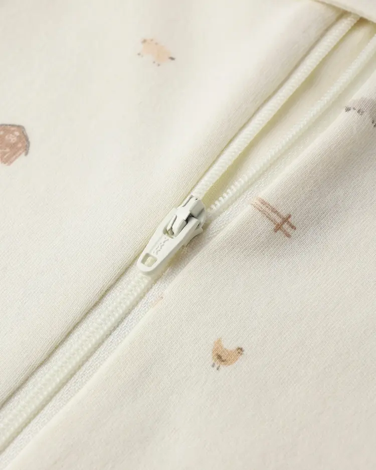 Rylee + Cru LLC ZIP LONGSLEEVE SLEEPER || FARM