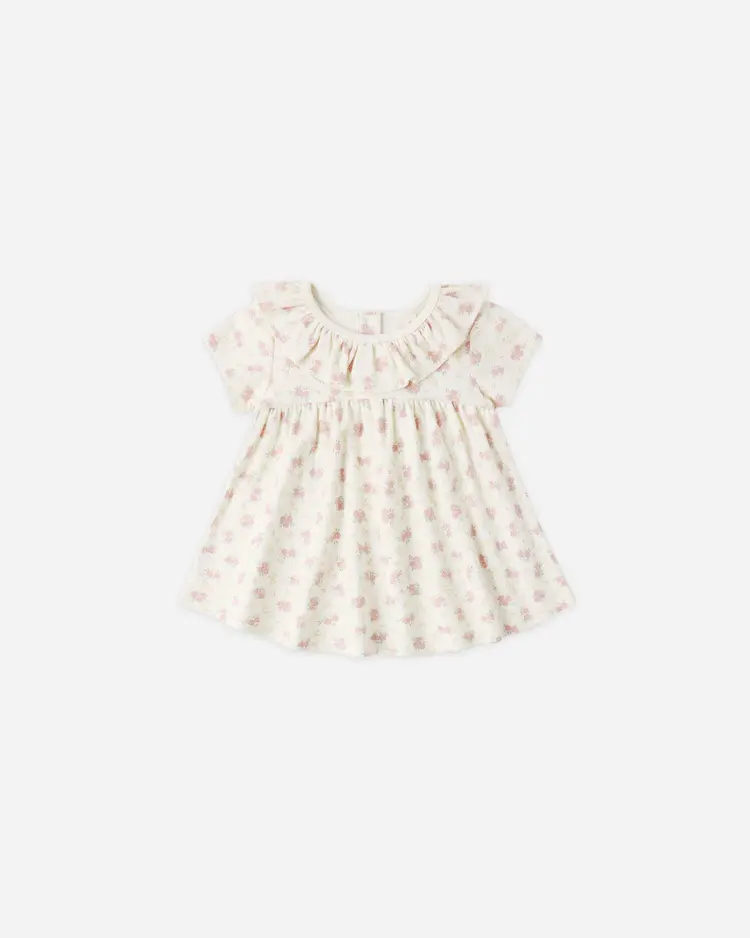 Rylee + Cru LLC RUFFLE COLLAR JERSEY DRESS || FLOWER FIELD