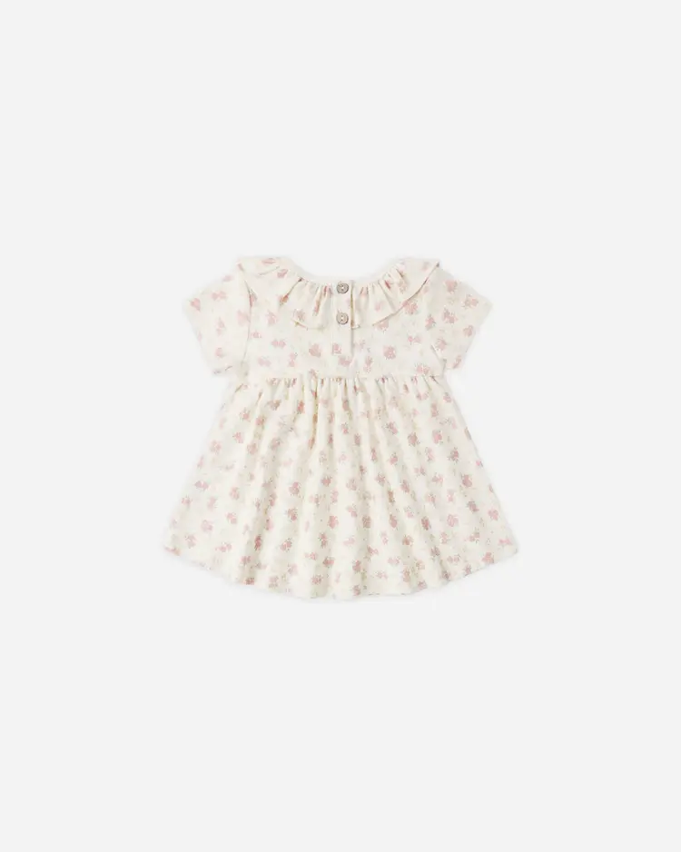 Rylee + Cru LLC RUFFLE COLLAR JERSEY DRESS || FLOWER FIELD