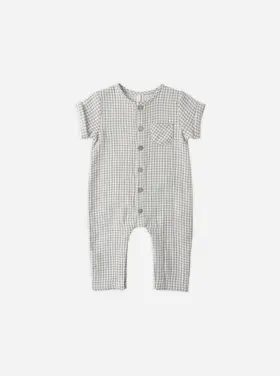 Rylee + Cru LLC CHARLIE JUMPSUIT || SAGE GINGHAM