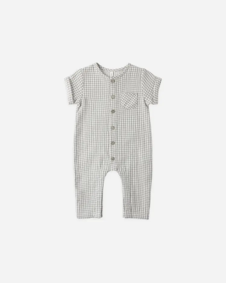 Rylee + Cru LLC CHARLIE JUMPSUIT || SAGE GINGHAM