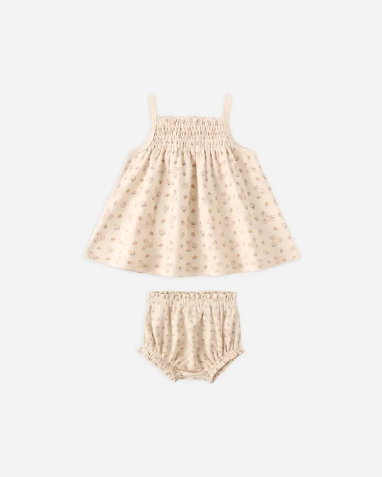 Rylee + Cru LLC SMOCKED TANK + BLOOMER SET || STRAWBERRIES