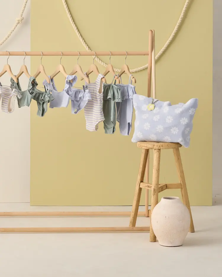 Rylee + Cru LLC TERRY BEACH BAG || PERIWINKLE DAISY