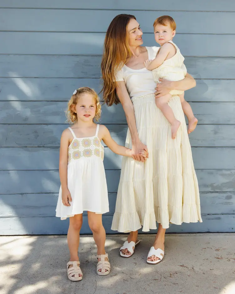 Rylee + Cru LLC CROCHET SUNDRESS || CITRON DAISY CHECK