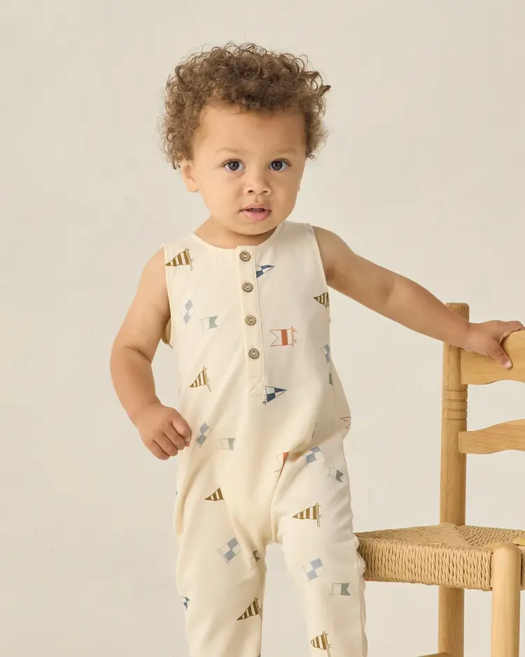 Rylee + Cru LLC TERRY JUMPSUIT || FLAGS