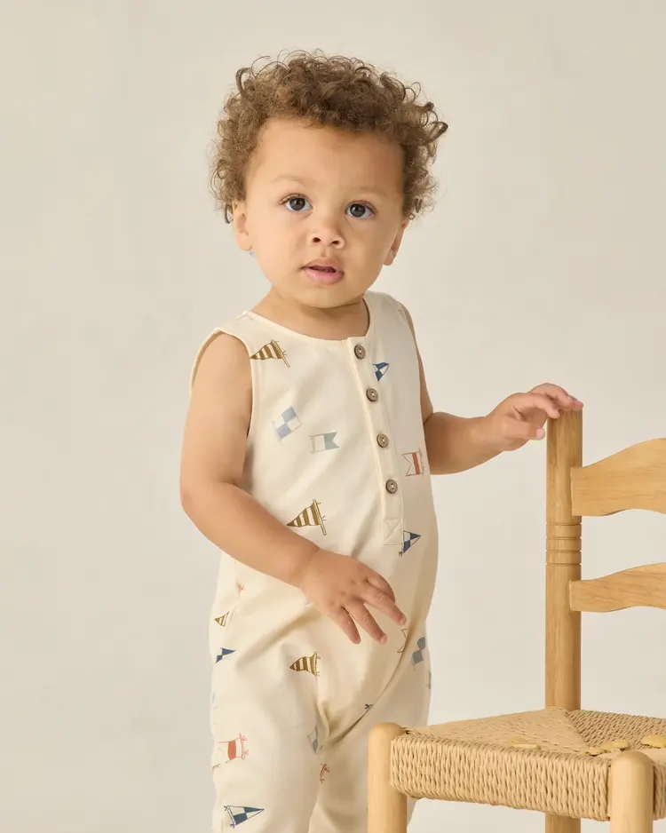 Rylee + Cru LLC TERRY JUMPSUIT || FLAGS