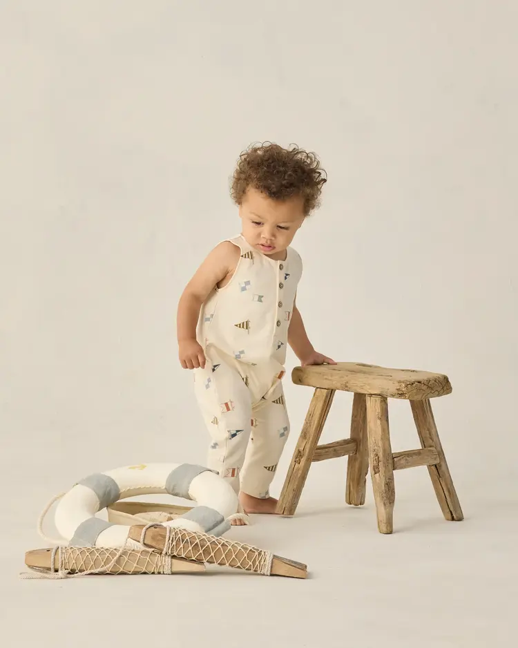Rylee + Cru LLC TERRY JUMPSUIT || FLAGS