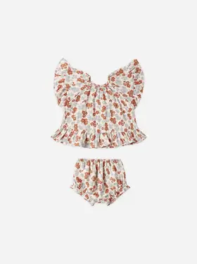 Rylee + Cru LLC BUTTERFLY TOP & BLOOMER SET || AMERICANA FLORAL