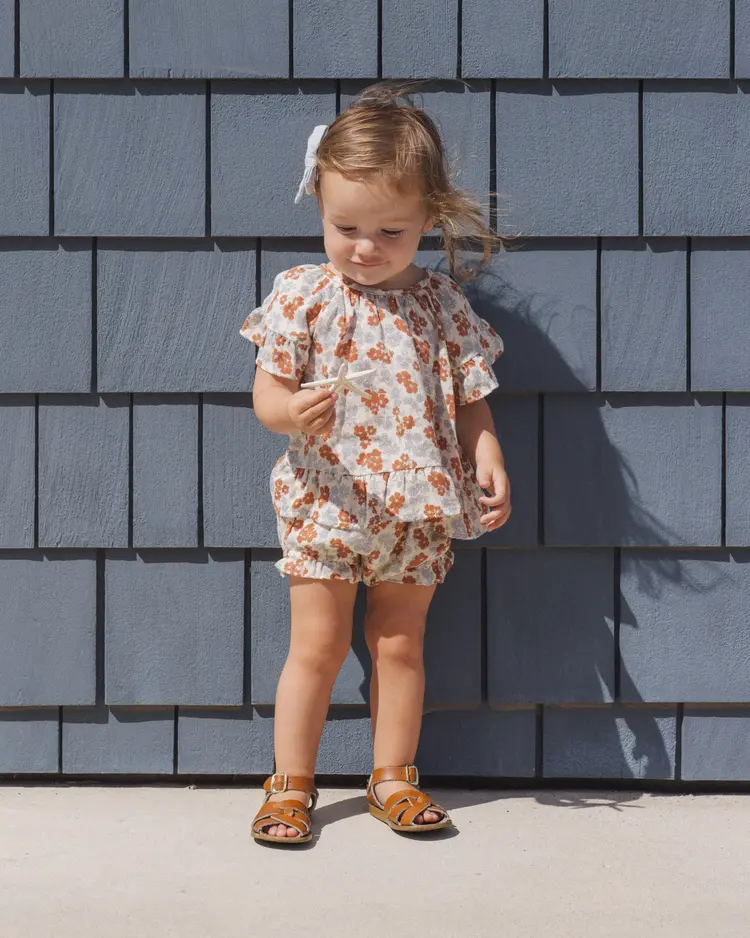 Rylee + Cru LLC BUTTERFLY TOP & BLOOMER SET || AMERICANA FLORAL