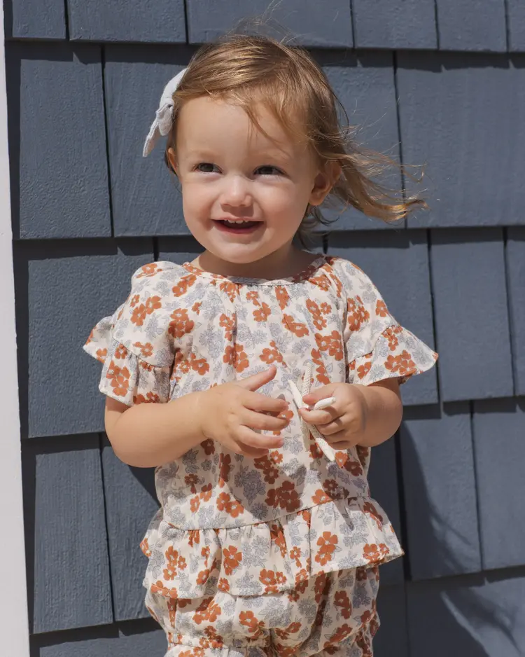 Rylee + Cru LLC BUTTERFLY TOP & BLOOMER SET || AMERICANA FLORAL