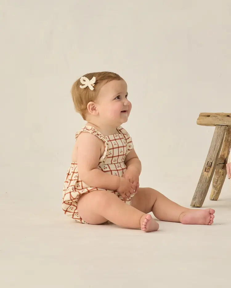Rylee + Cru LLC CHIARA ROMPER || CHERRY CHECK
