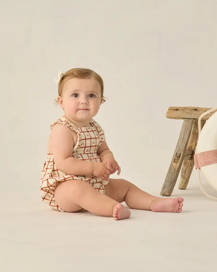 Rylee + Cru LLC CHIARA ROMPER || CHERRY CHECK
