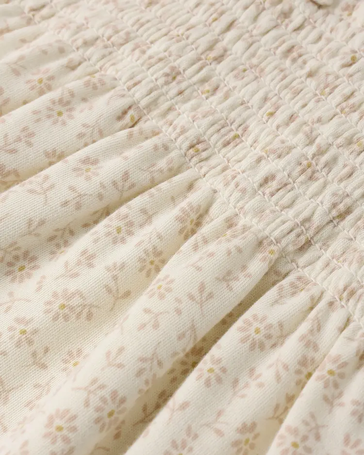 Rylee + Cru LLC SMOCKED RUFFLE SLEEVE ROMPER || DITSY