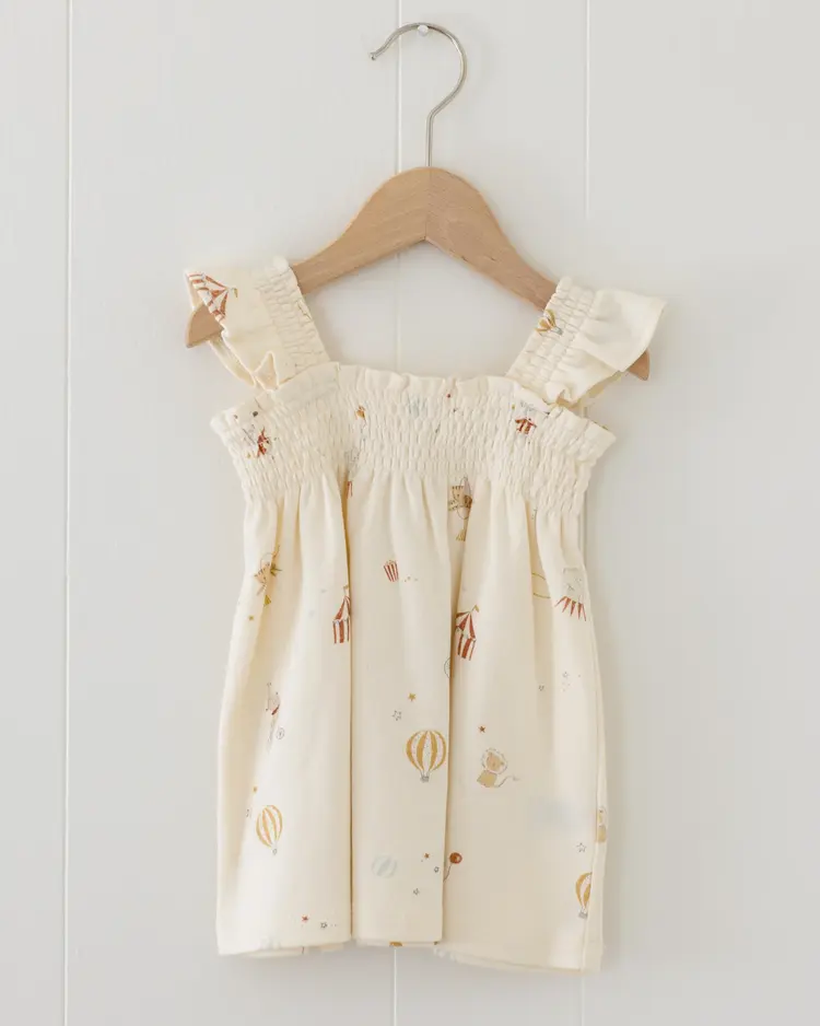 Rylee + Cru LLC SMOCKED JERSEY DRESS || CARNIVAL