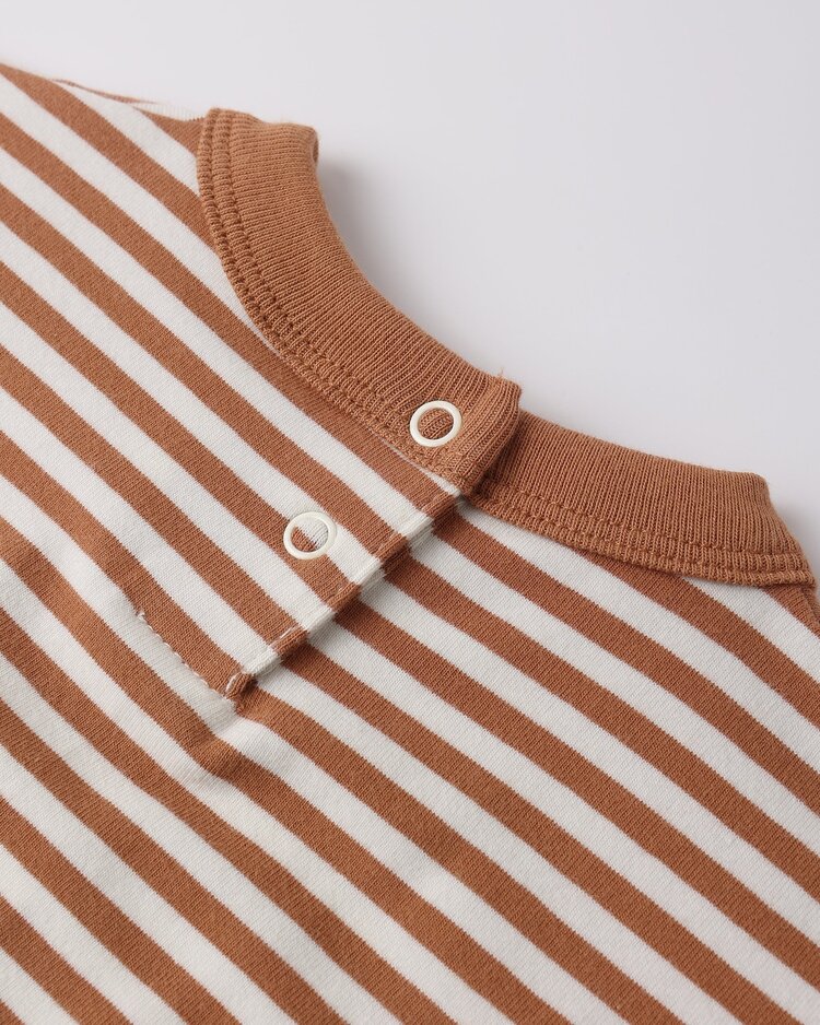 Rylee + Cru LLC RELAXED BUBBLE ROMPER || POPPY STRIPE